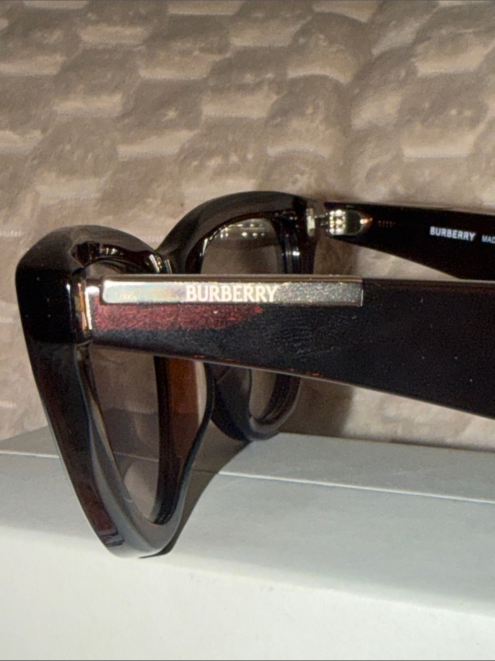 NEW Burberry 0BE4436U Brown Frame Sunglasses with Silver Mirrored Lenses - Picture 8 of 9